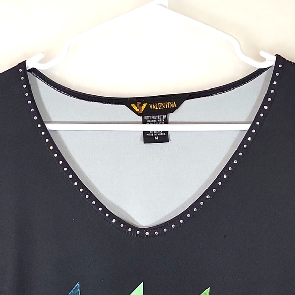 Valentina Signa Multi-colored Abstract Embellished Tunic Size M - Picture 3 of 7